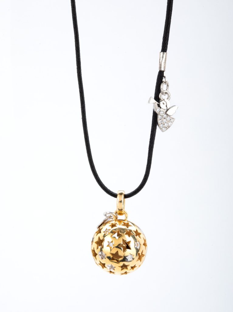 chiama angeli in argento 925 bagnato oro giallo